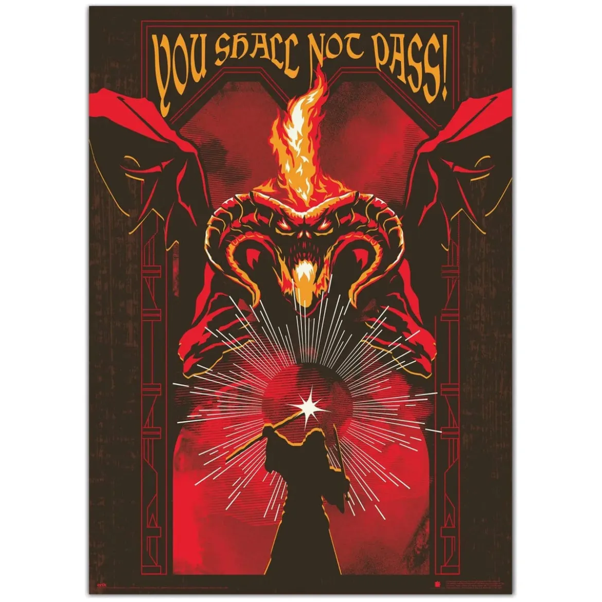 Der Herr der Ringe Leuchtendes Poster Balrog 50 x 70 cm