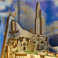 Der Herr der Ringe - Minas Tirith Book Nook Modell Bausatz Holz