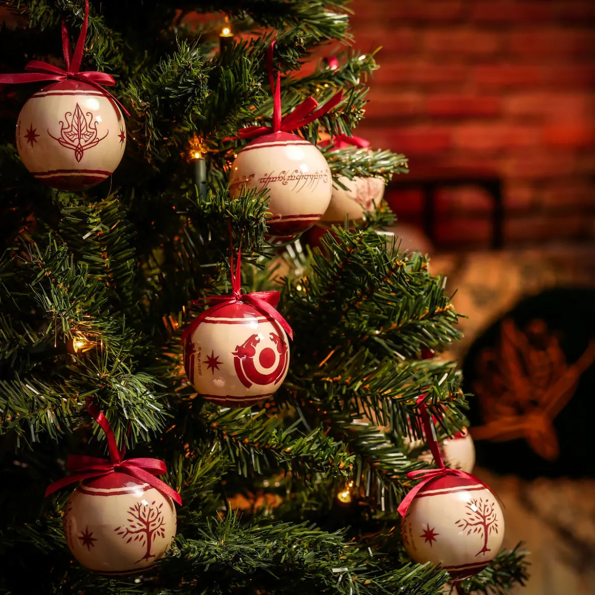 Der Herr der Ringe - Mittelerde Symbole Weihnachtsbaumkugeln 14tlg