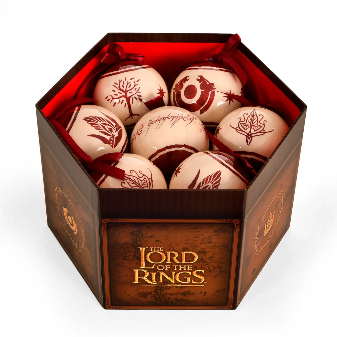 Der Herr der Ringe - Mittelerde Symbole Weihnachtsbaumkugeln 14tlg