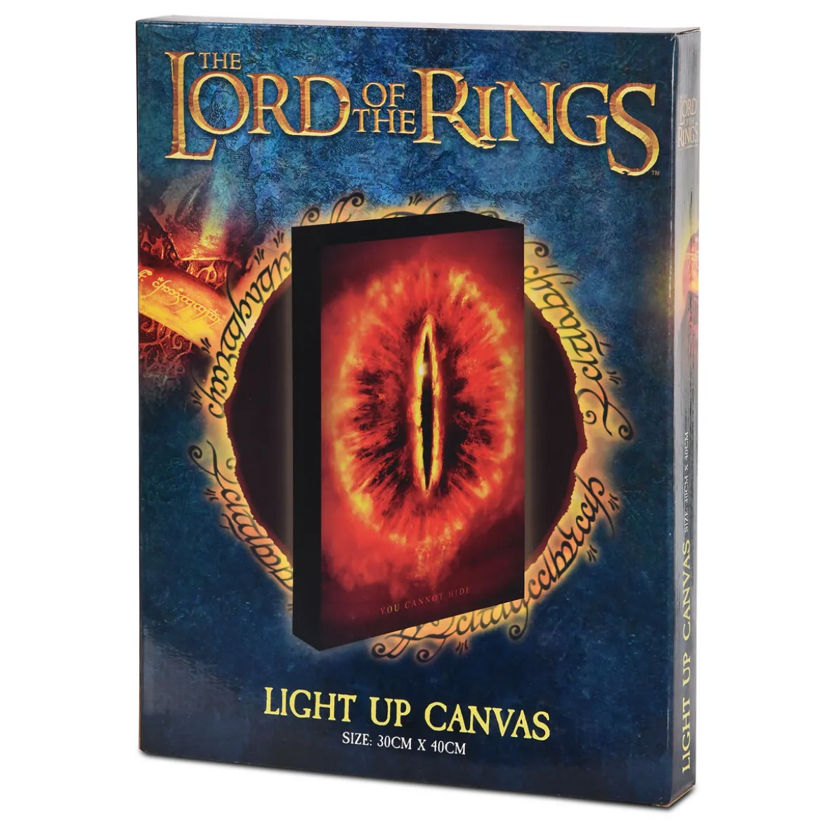 Der Herr der Ringe - Saurons Auge Wandbild mit Licht