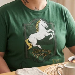 Der Herr der Ringe - Zum Tänzelnden Pony Logo T-Shirt grün