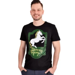 Der Herr der Ringe - Zum Tänzelnden Pony Logo T-Shirt schwarz