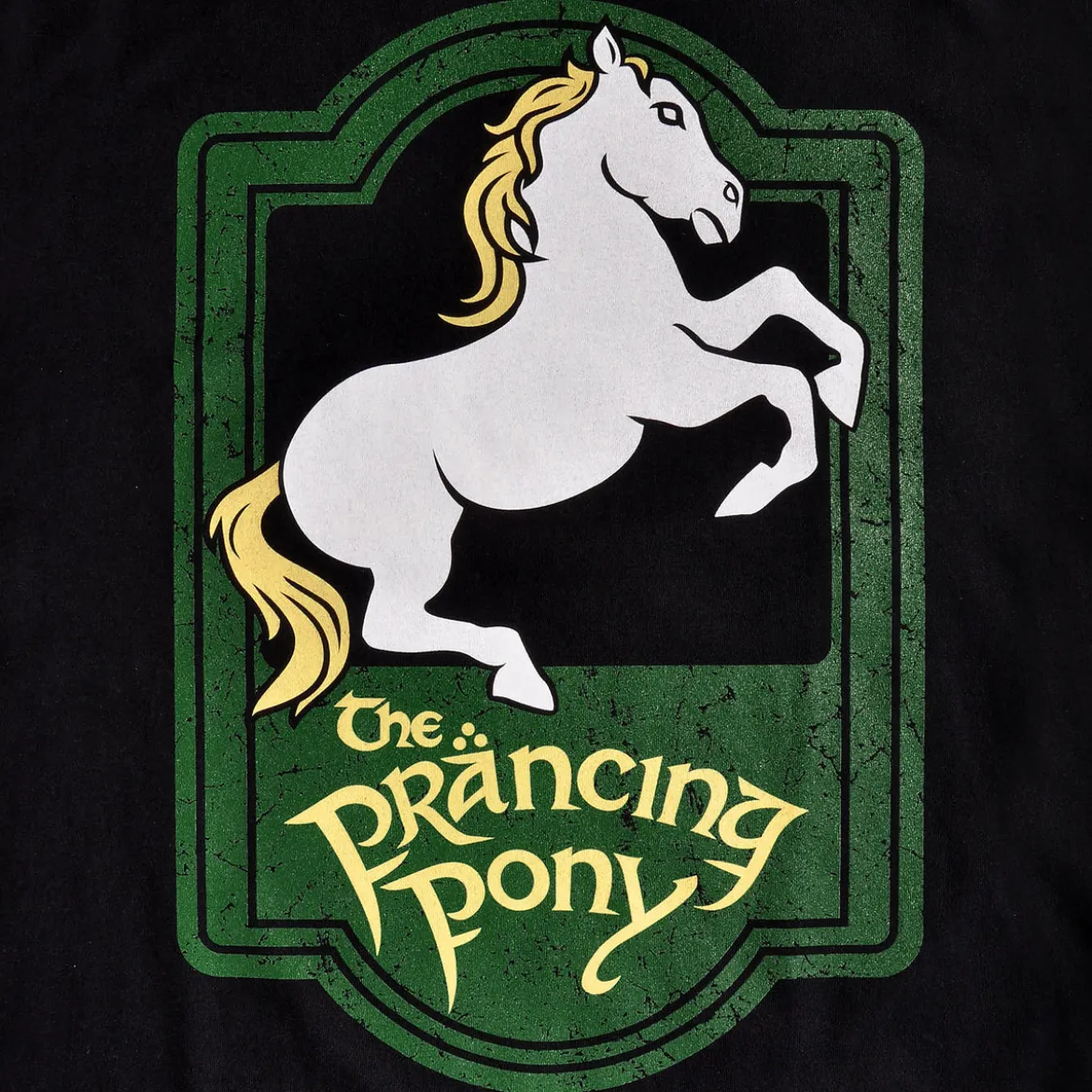 Der Herr der Ringe - Zum Tänzelnden Pony Logo T-Shirt schwarz