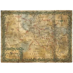 Der Hobbit Kunstdruck Map of the Shire 74 x 54 cm