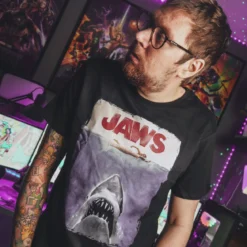 Der weiße Hai - Jaws Poster Shirt schwarz