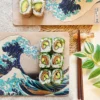 Die große Welle vor Kanagawa - Katsushika Hokusai Frühstücksbrettchen 4er Set