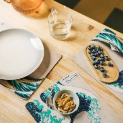 Die große Welle vor Kanagawa - Katsushika Hokusai Frühstücksbrettchen 4er Set