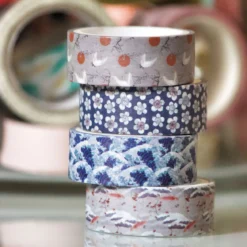 Die große Welle vor Kanagawa - Katsushika Hokusai Washi Tapes 4er Set