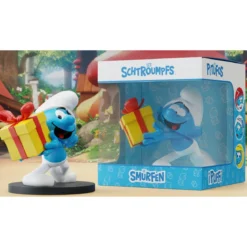 Die Schlümpfe Statue Jokey-Schlumpf mit Geschenk 10 cm