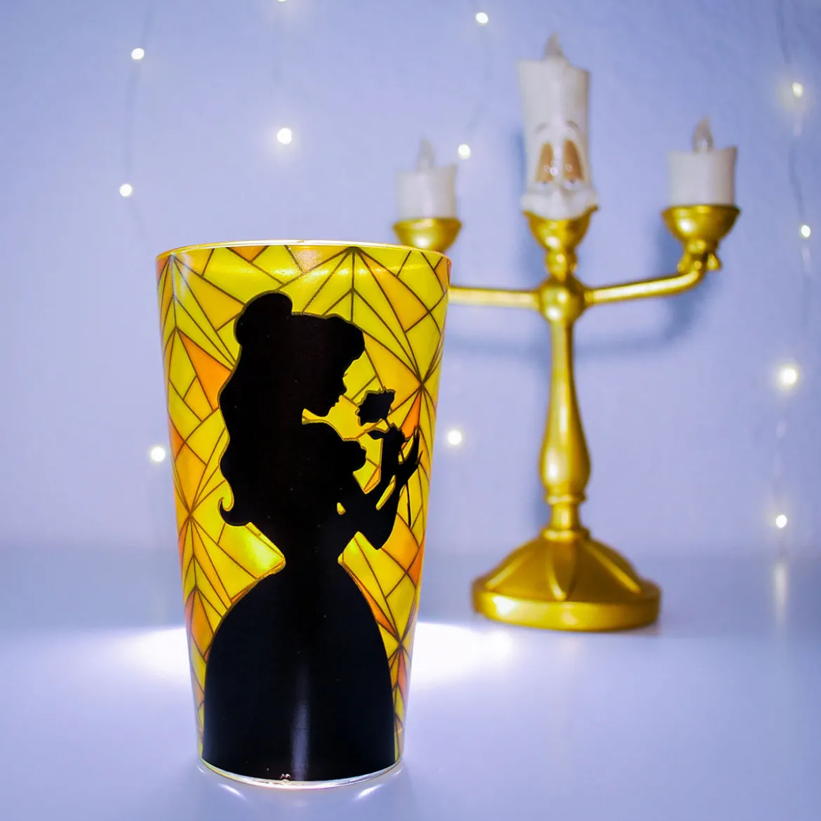 Die Schöne und das Biest - Belle Silhouette Glas