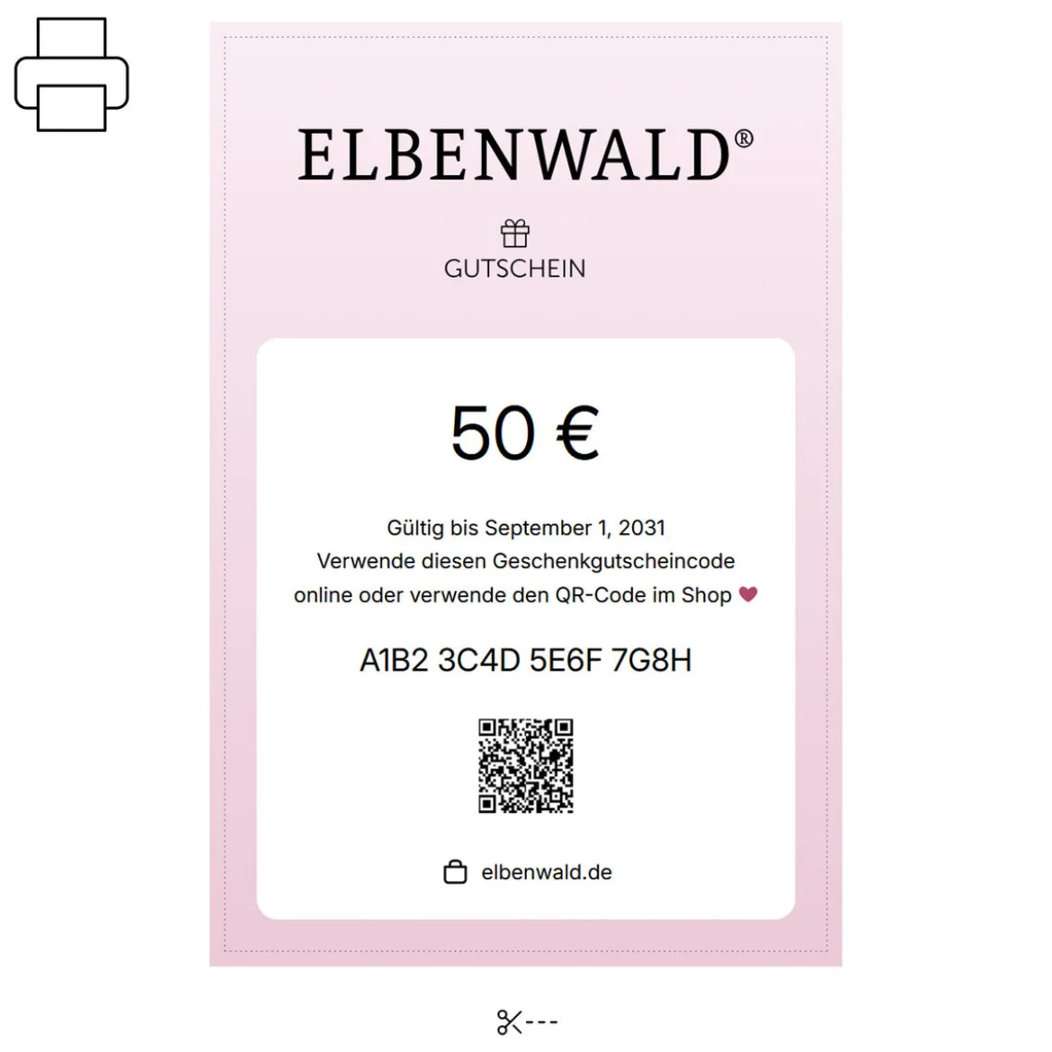 Digitaler Geschenkgutschein