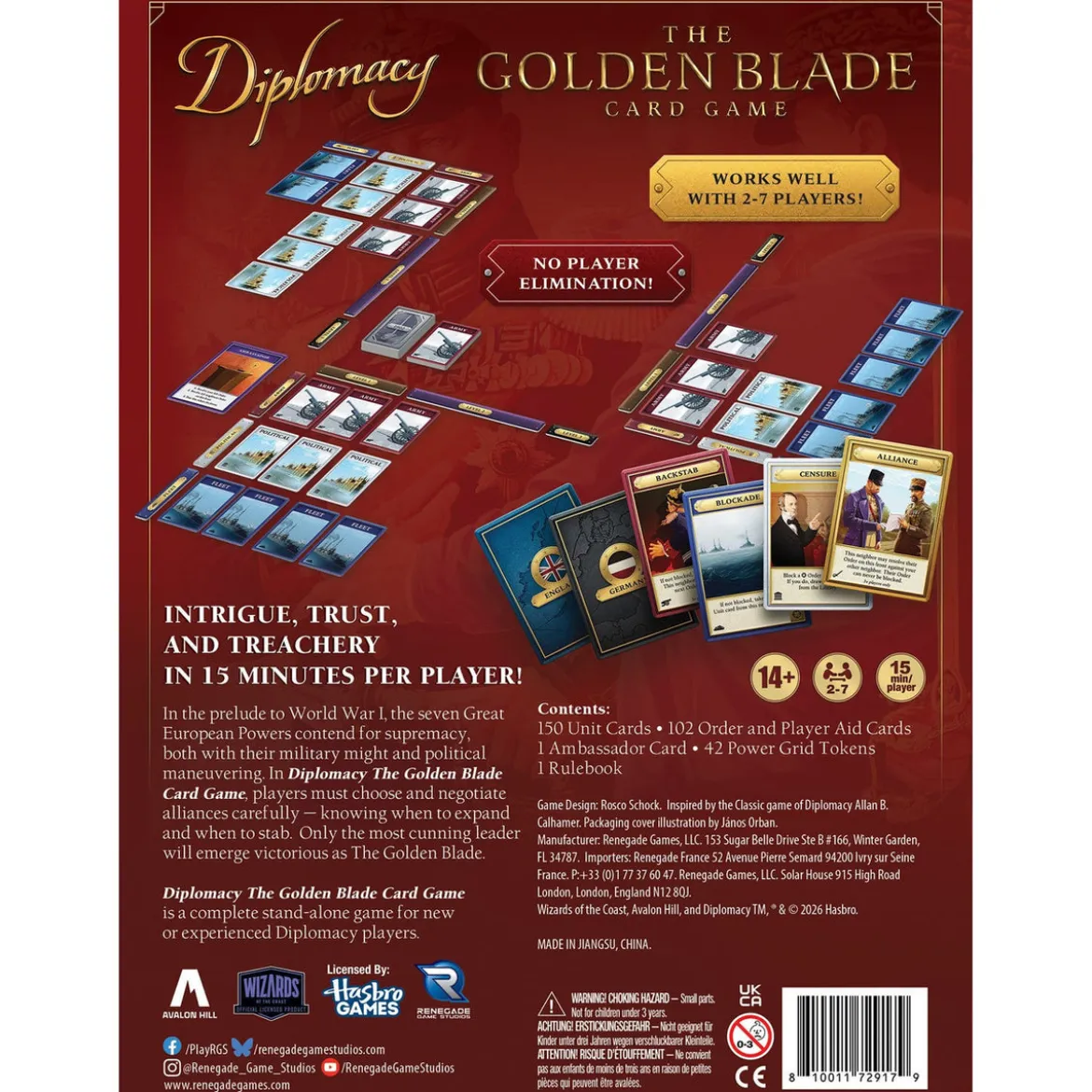 Diplomacy: The Golden Blade Kartenspiel *Englische Version*