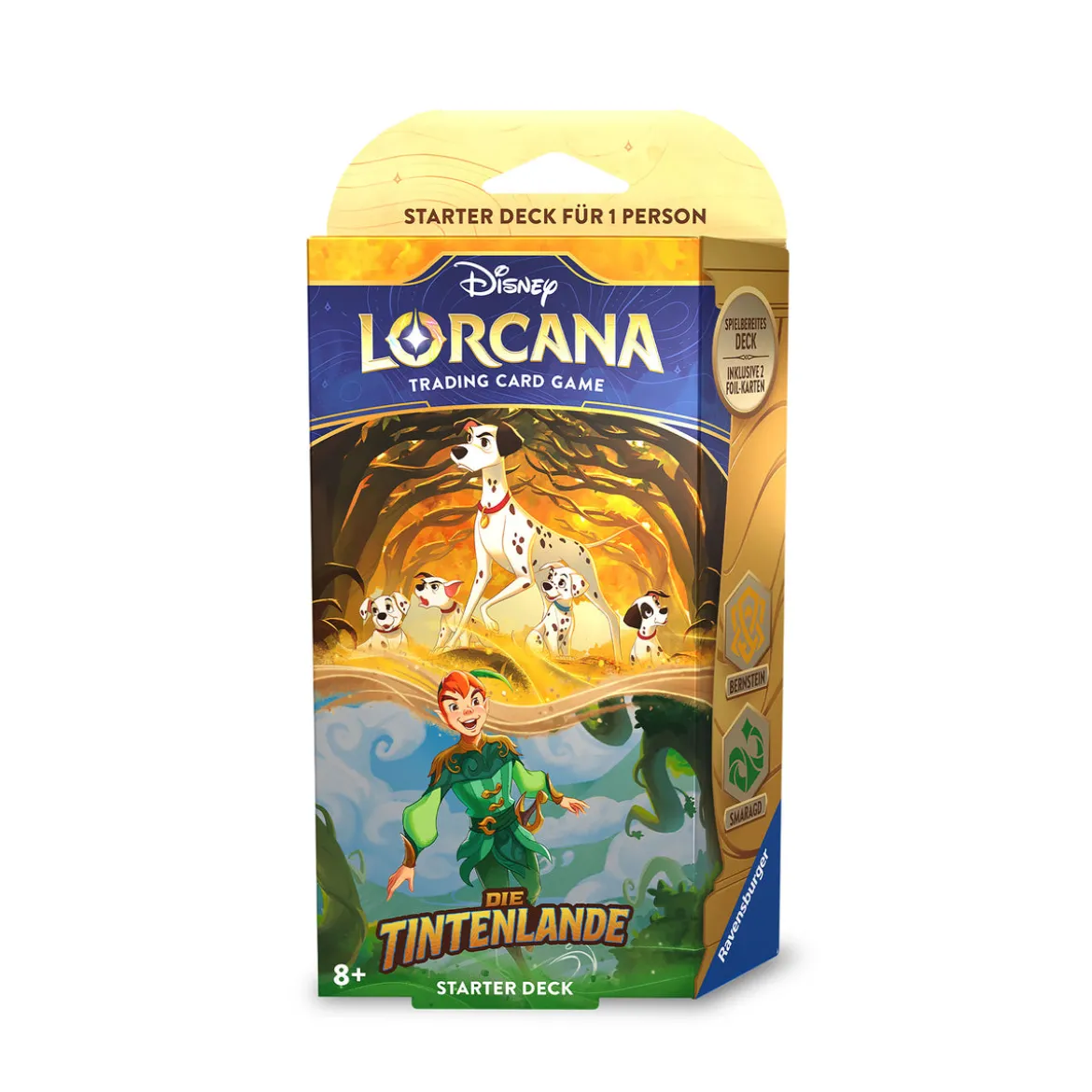 Disney Lorcana Bernstein und Smaragd Starterset - Die Tintenlande Trading Card Game