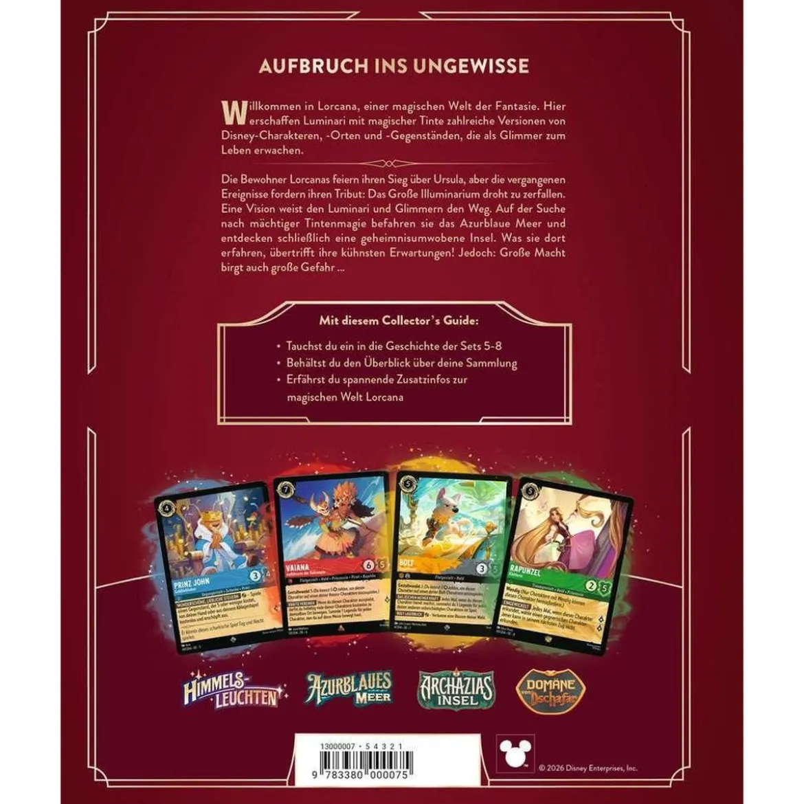 Disney Lorcana TCG Buch Der offizielle Collector's Guide: Sets 5-8 *Deutsche Version*