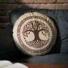 Drachenzähmen leicht gemacht - Weltenbaum Symbol Kissen braun