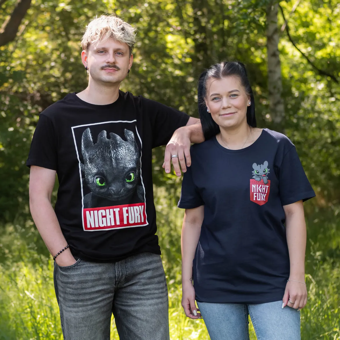 Drachenzähmen leicht gemacht - Night Fury Poster T-Shirt schwarz