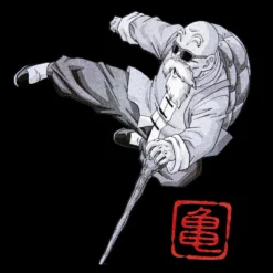 Dragon Ball Z - Muten Roshi Kick T-Shirt schwarz