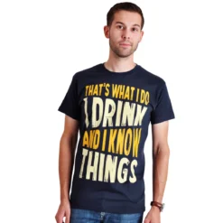 Drink And Know Things - T-Shirt blau
