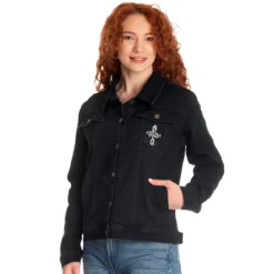 Dumbledore Wappen Jeansjacke schwarz - Phantastische Tierwesen