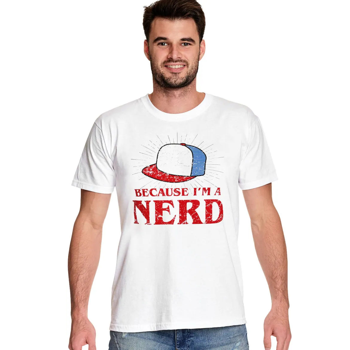 Dustin Nerd T-Shirt für Stranger Things Fans weiß