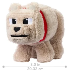 Ein Minecraft Film Plüschfigur Dennis der Wolf 20 cm