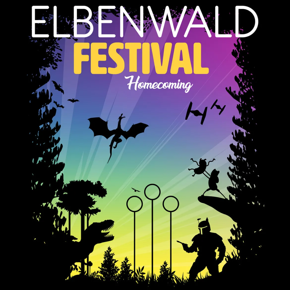 Elbenwald Festival Homecoming T-Shirt schwarz