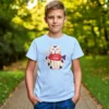 Elbenwald Festival Neko Katzen T-Shirt Kinder blau