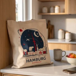 Elbenwald in Hamburg Skyline Jutebeutel