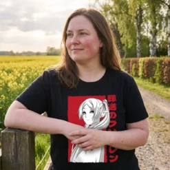 Elfenmagierin T-Shirt für Frieren Fans schwarz