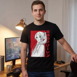 Elfenmagierin T-Shirt für Frieren Fans schwarz