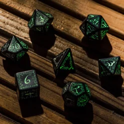 Elvish RPG Würfel Set 7tlg Glow in The Dark Edition