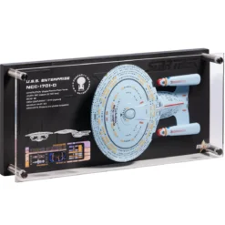 Enterprise NCC 1701-D Wandplakette mit Modell Replik - Star Trek