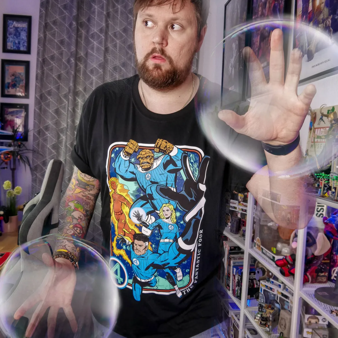 Fantastic Four - Characters T-Shirt schwarz