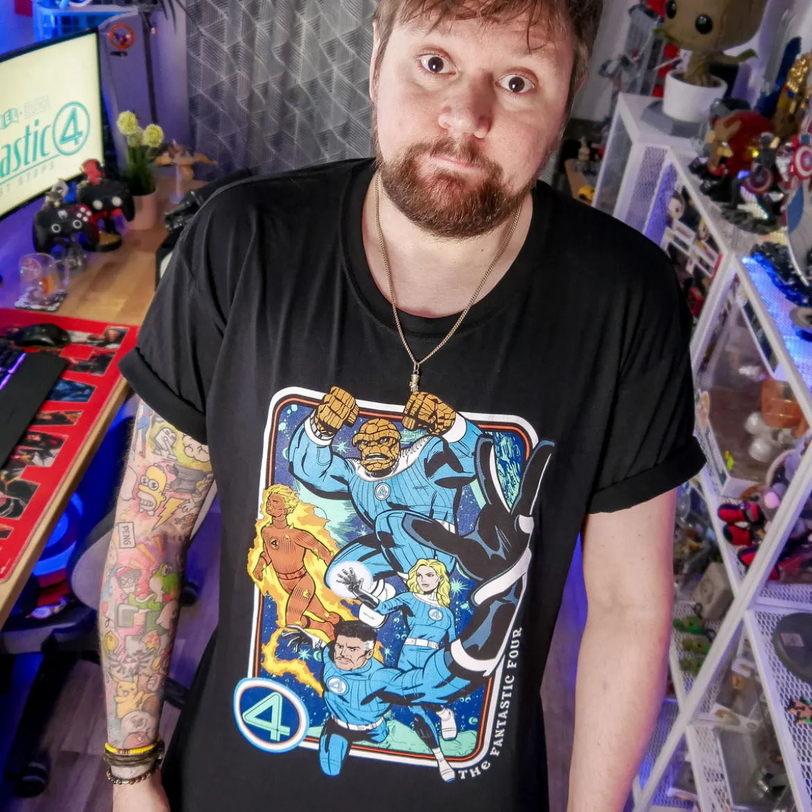 Fantastic Four - Characters T-Shirt schwarz