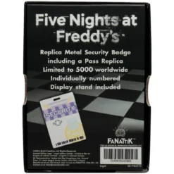 Five Nights at Freddys Replik Security Badge Antique Brass