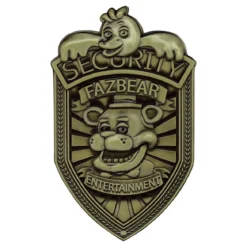 Five Nights at Freddys Replik Security Badge Antique Brass
