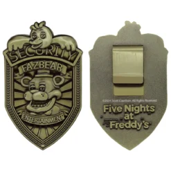 Five Nights at Freddys Replik Security Badge Antique Brass