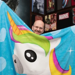 Flauschdecke mit Einhorn