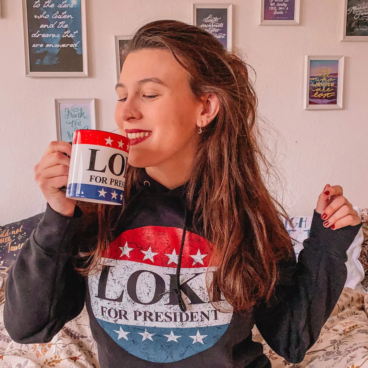 For President Hoodie für Loki Fans schwarz
