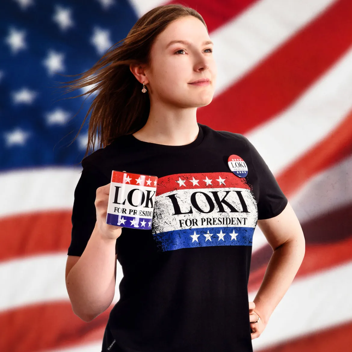For President T-Shirt schwarz für Loki Fans
