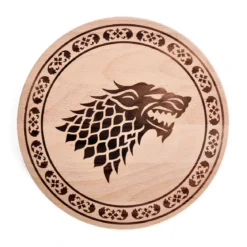 Game of Thrones - House Stark Schneidebrett Buche