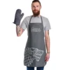 Game of Thrones - House Stark Schürze mit Ofenhandschuh