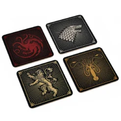 Game of Thrones - Häuser Wappen Untersetzer 4er Set