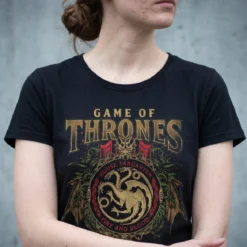 Game of Thrones - Targaryen Ornaments T-Shirt schwarz