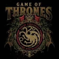 Game of Thrones - Targaryen Ornaments T-Shirt schwarz