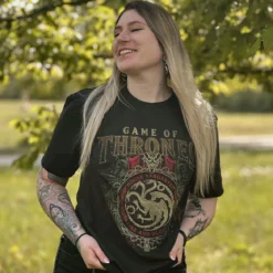 Game of Thrones - Targaryen Ornaments T-Shirt schwarz