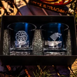 Game of Thrones - Targaryen und Stark Wappen Gläser 2er Set