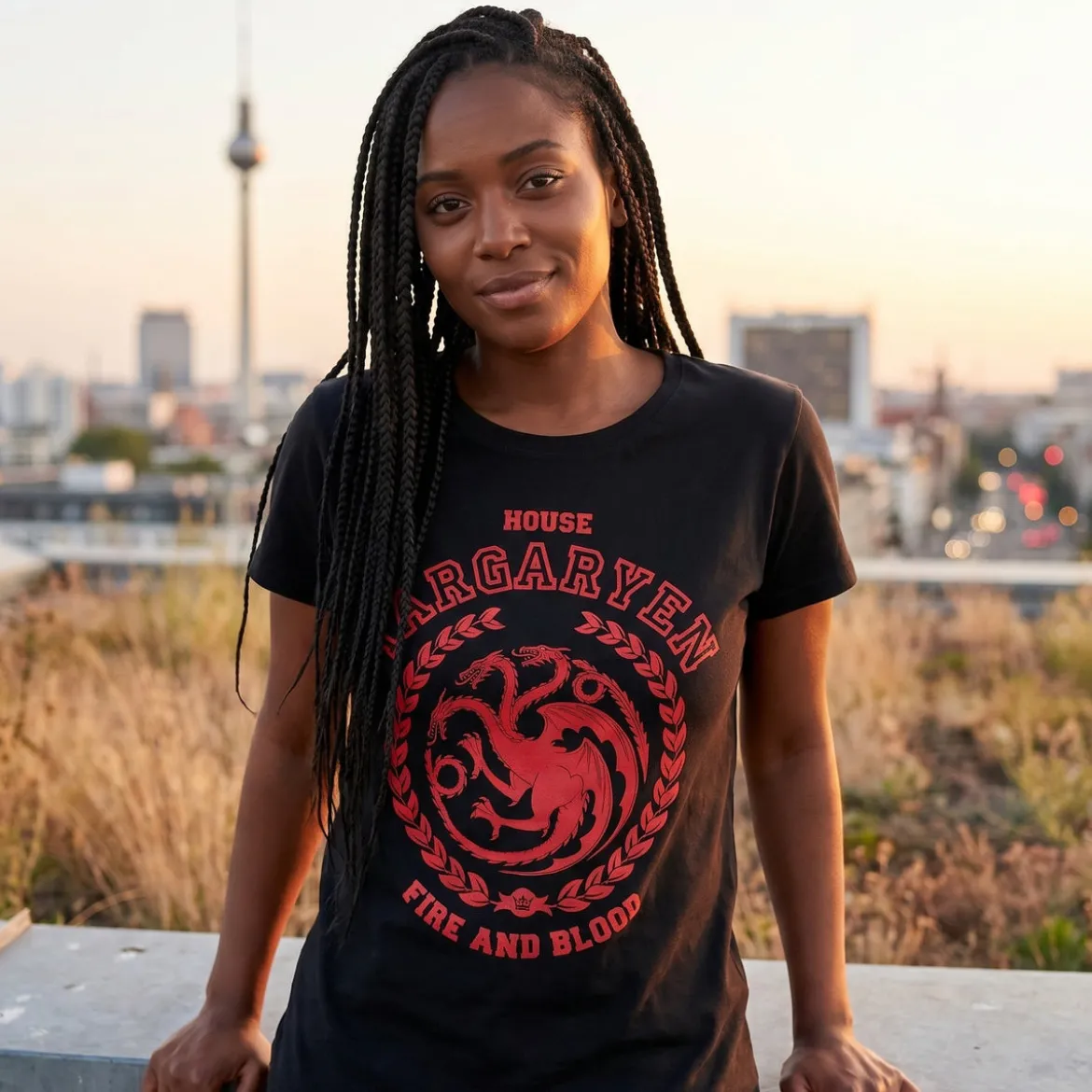 Game of Thrones - Targaryen Wappen T-Shirt schwarz