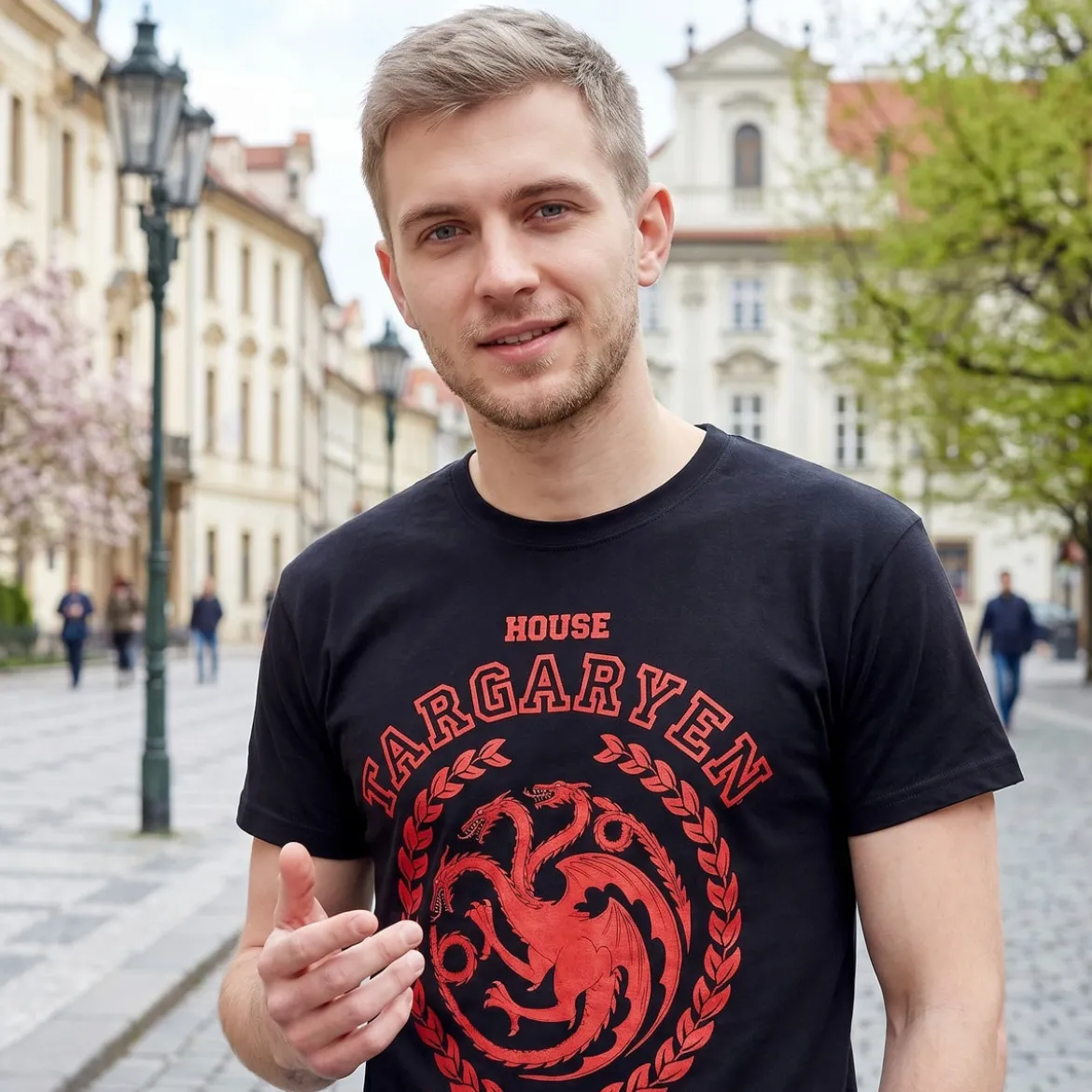 Game of Thrones - Targaryen Wappen T-Shirt schwarz